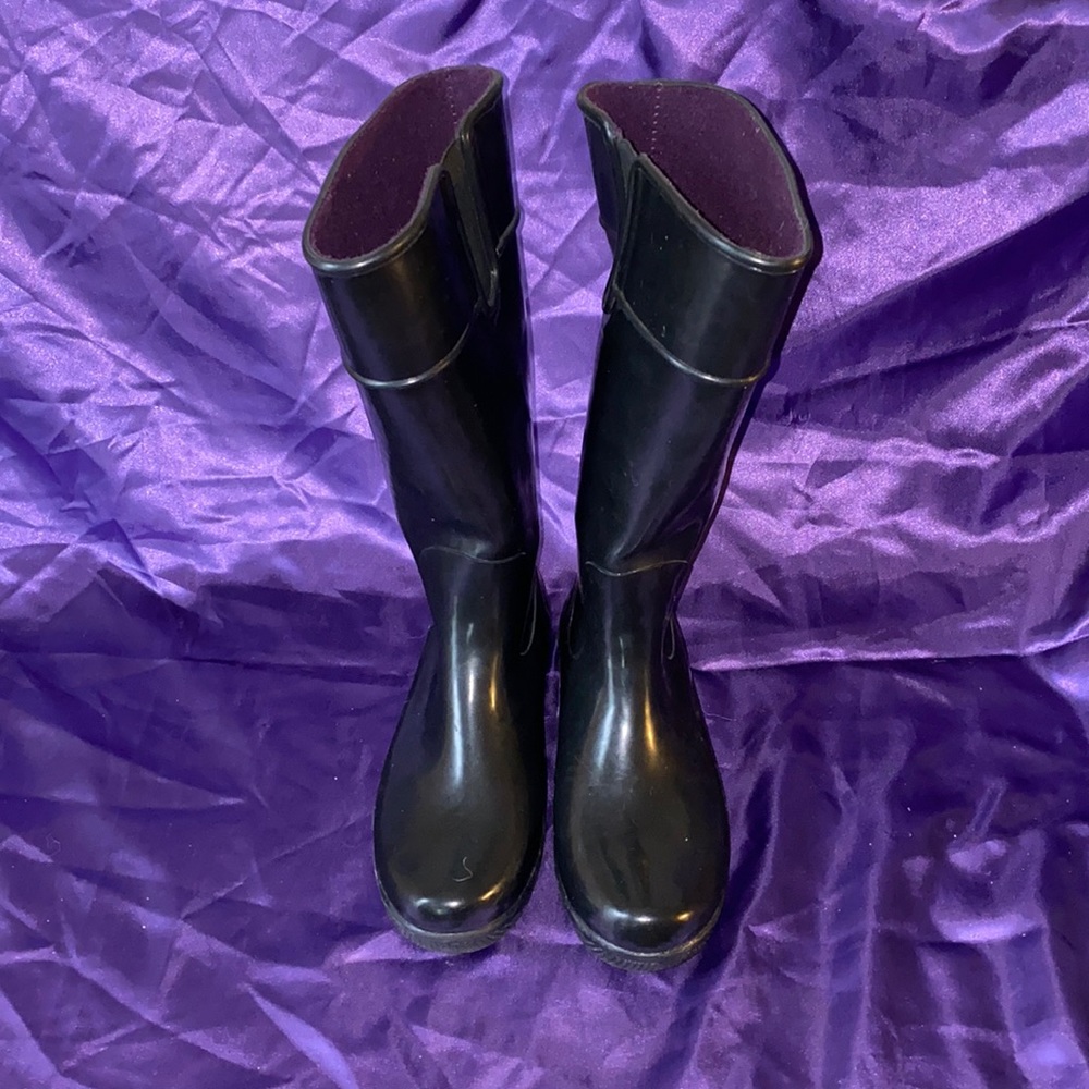 Sperry Top-Sider Black Rubber Rain Boots